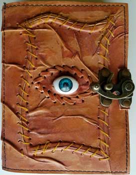 All Knowing Eye leather blank book w/ latch